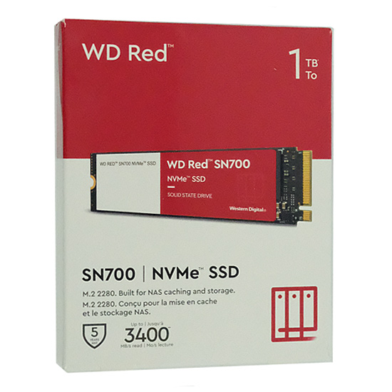【新品】Western Digital SSD　WD Red SN700 NVMe WDS100T1R0C-EC　1TB