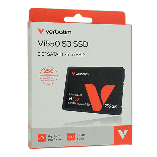 【新品】【新品(開封のみ・箱きず・やぶれ)】 Verbatim　内蔵SSD Vi550　49351-J