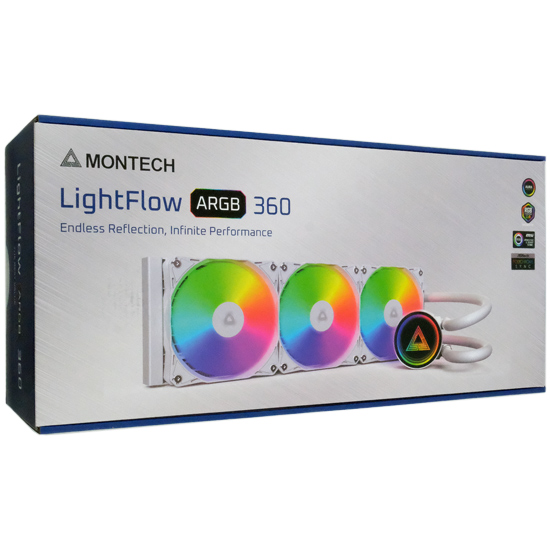【新品】MONTECH　水冷CPUクーラー LightFlow ARGB 360　ホワイト
