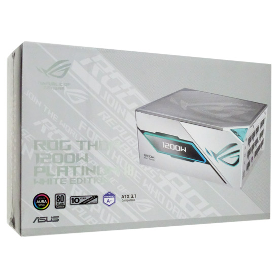 【新品】ASUS　電源ユニット　ROG-THOR-1200P3-WHITE-GAMING　ホワイト