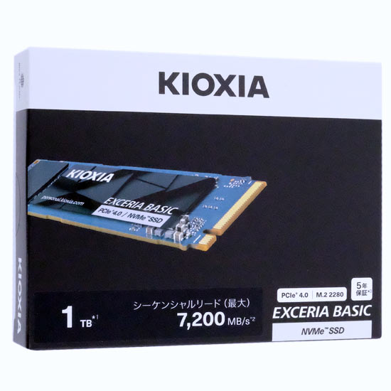 【新品】【新品訳あり(箱きず・やぶれ)】 キオクシア　EXCERIA BASIC SSD-CK1.0N4B/J　1TB　ブラック