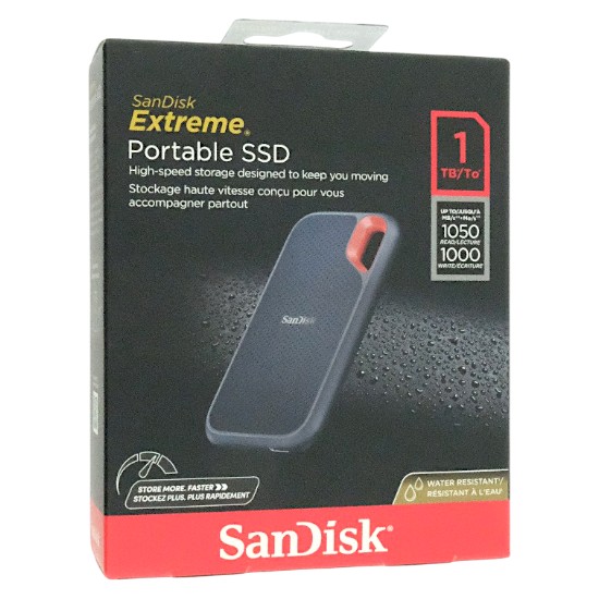 【新品】SANDISK　ポータブルSSD エクストリーム V2 SDSSDE61-1T00-G25　1TB