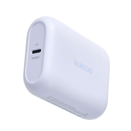 【新品】【新品(開封のみ)】 ELECOM　残量表示機能付きコンパクトモバイルバッテリー 10000mAh/22.5W　DE-C90L-10000BU　ブルー