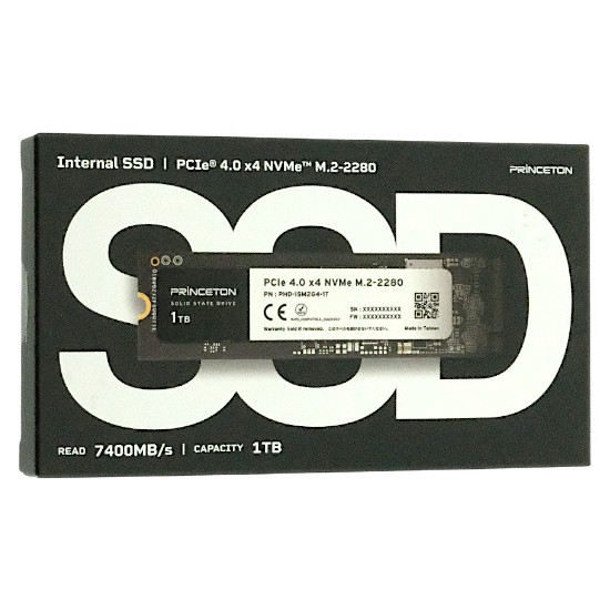 【新品】PRINCETON　内蔵型SSD M.2 NVMe対応　PHD-ISM2G4-1T　1TB