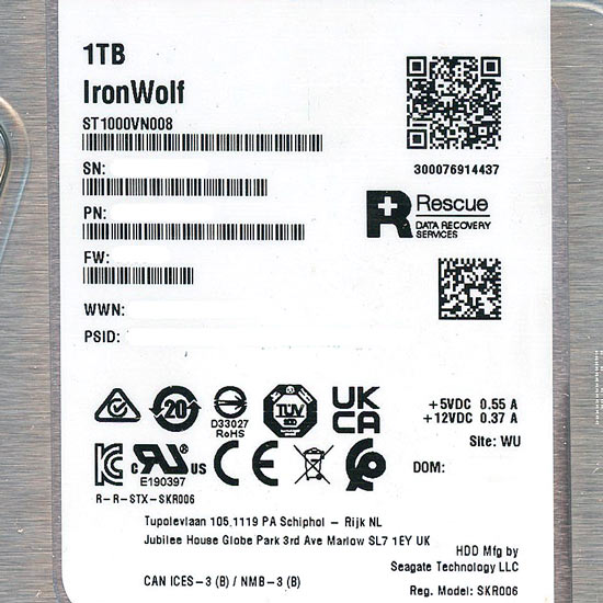【新品】SEAGATE HDD　ST1000VN008　1TB SATA600 5400