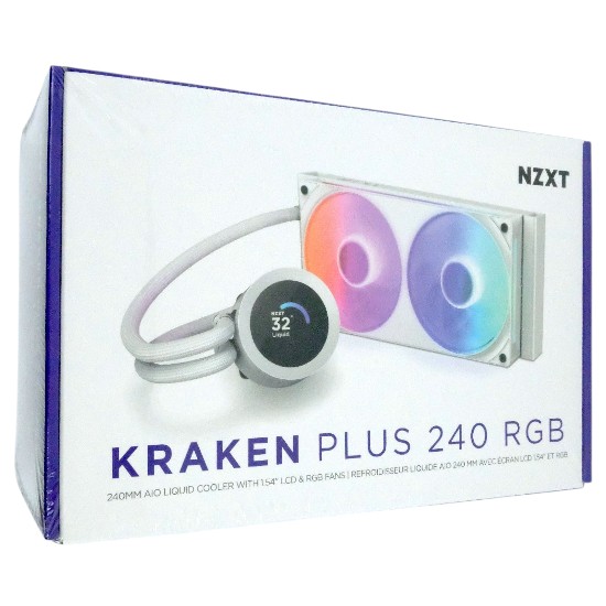 【新品】NZXT　簡易水冷CPUクーラー Kraken Plus 240 RGB　RL-KR240-W2　ホワイト