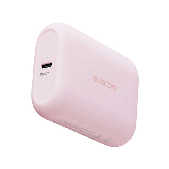 【新品】【新品(開封のみ)】 ELECOM　残量表示機能付きコンパクトモバイルバッテリー 10000mAh/15W　DE-C89L-10000PN　ピンク