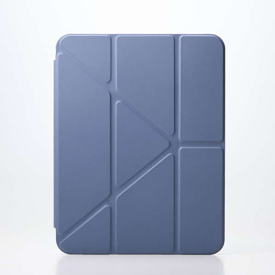 【新品】ELECOM　iPad(A16/第10世代) ORIGAMIXケース 背面クリア スリープ対応　TB-A26RWVORBG　ブルーグレー