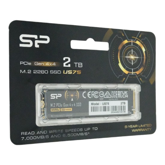 【新品】Silicon Power　M.2 SSD 2TB　PCIe Gen 4x4 US75 SP02KGBP44US7505