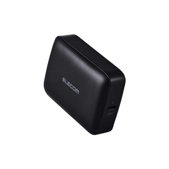 【新品】ELECOM　残量表示機能付きコンパクトモバイルバッテリー　DE-C91L-10000BK　ブラック