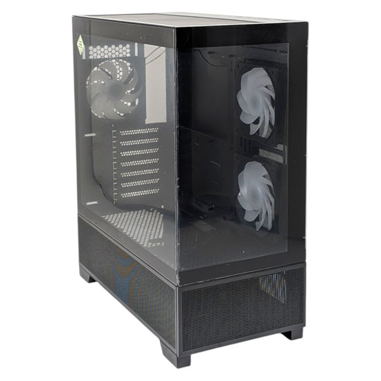 【新品】【新品(開封のみ)】 SILVERSTONE　PCケース Lucid 05　SST-LD05-B-ARGB　黒
