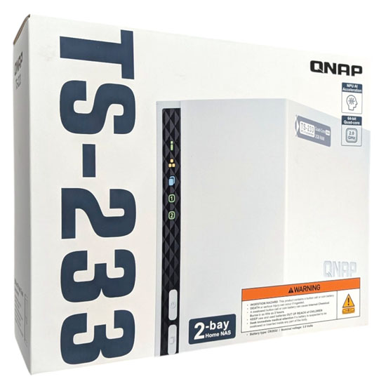 【新品】QNAP　2ベイNAS　TS-233　T233M102F