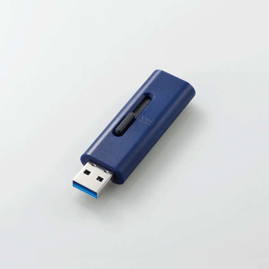 【新品】ELECOM　スライド式USB3.2(Gen1)メモリ　MF-SLU3032GBU　32GB ブルー