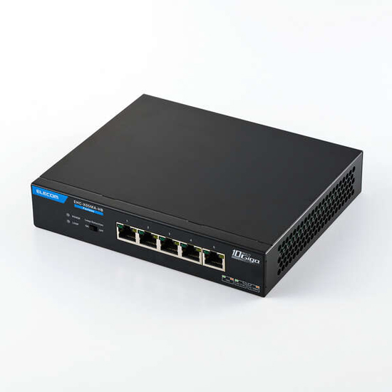 【新品】エレコム　10Gマルチギガ対応5ポートスイッチ　EHC-X05MA-HB　ブラック