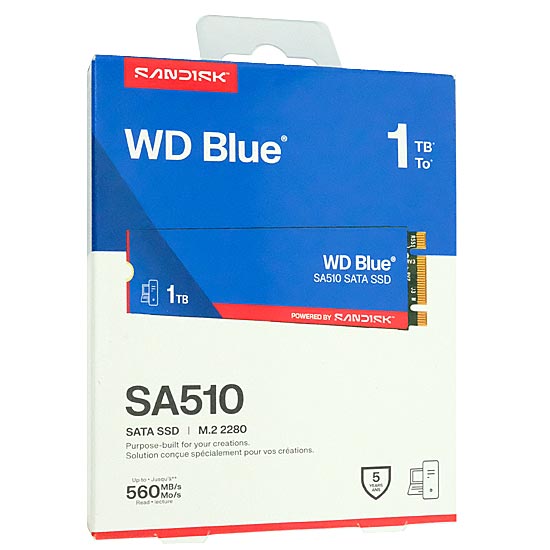 【新品】【新品(開封のみ)】 Sandisk SSD　WD Blue SA510 SATA WDS100T3B0B　1TB