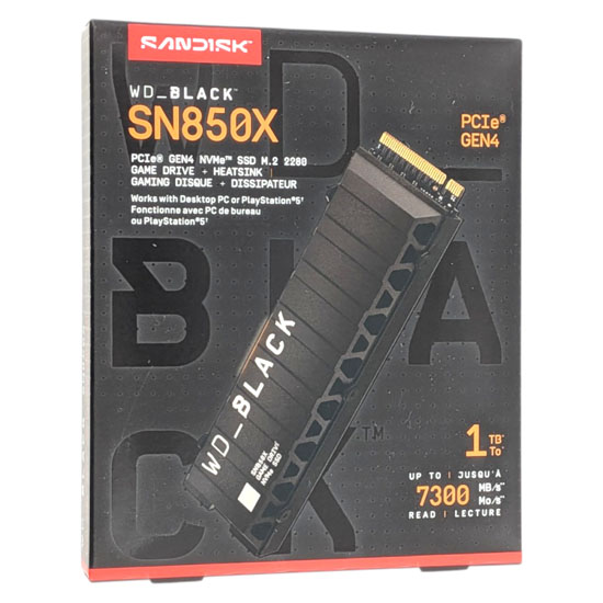 【新品】Sandisk　内蔵SSD WD_Black SN850X NVMe SSD　WDS100T2XHE