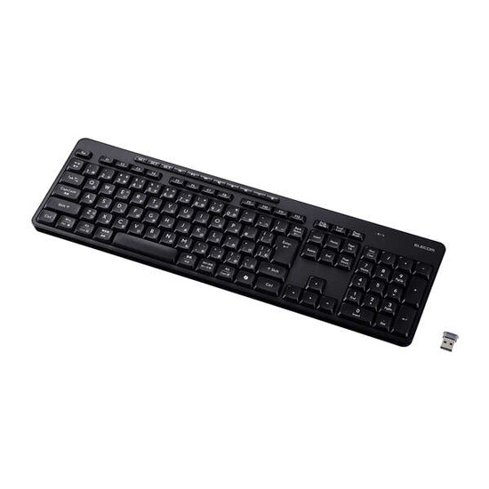 【新品】ELECOM　USB無線 & Bluetooth 静音フルキーボード　TK-QT11FMMBK　ブラック