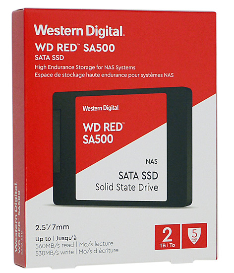 【新品】【新品訳あり(箱きず・やぶれ)】 Western Digital SSD　WD Red SA500 NAS SATA WDS200T1R0A　2TB
