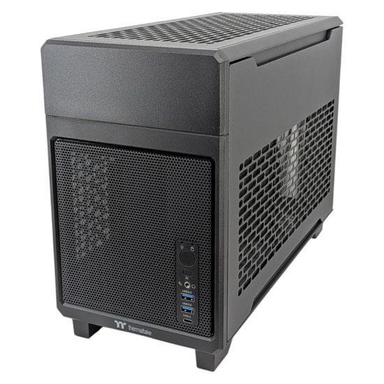 【新品】【新品(開封のみ)】 Thermaltake　Mini-ITX PCケース TR100 Black　CA-11A-00S1NN-J0　ブラック