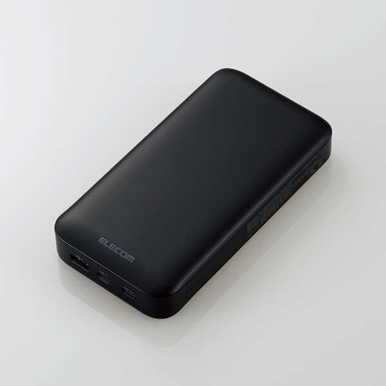 【新品】ELECOM　USB PD モバイルバッテリー 20000mAh　DE-C50L-20000BK　ブラック