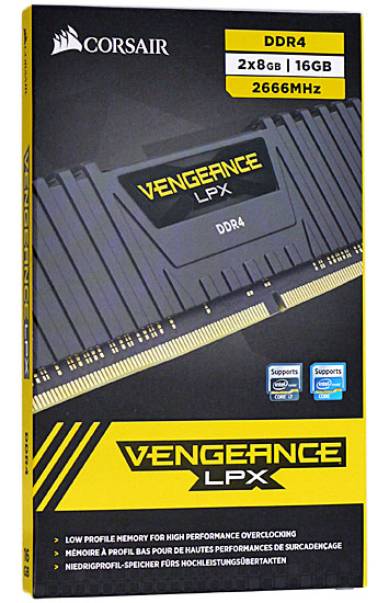 【新品】Corsair　CMK16GX4M2A2666C16　DDR4 PC4-21300 8GB 2枚