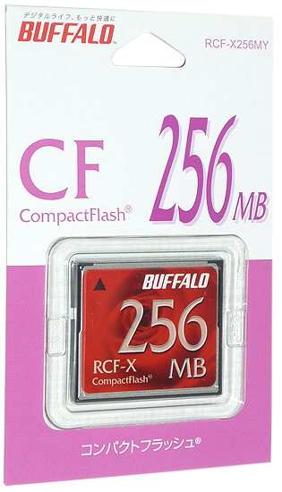 【新品】BUFFALO　コンパクトフラッシュ RCF-X256MY　256MB