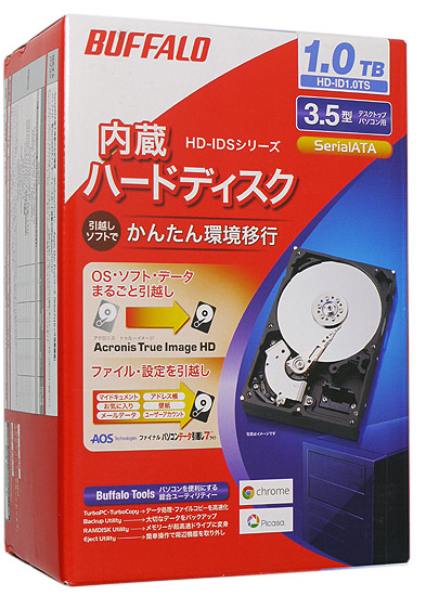 【新品】【新品訳あり(箱きず・やぶれ)】 BUFFALO製HDD　HD-ID1.0TS　1TB SATA