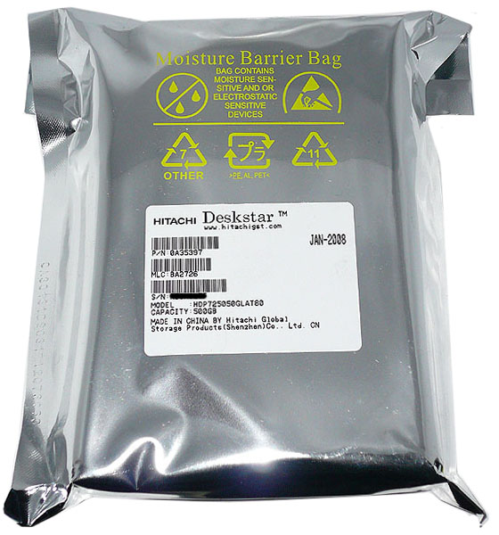 【新品】HITACHI製HDD　HDP725050GLAT80　500GB 7200rpm U133