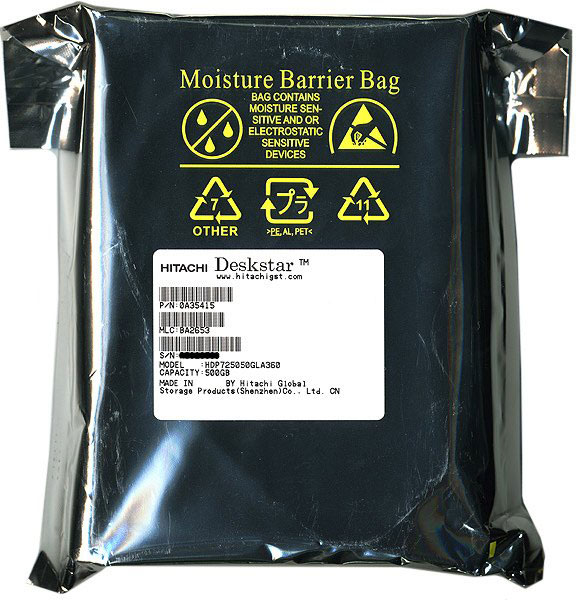【新品】HITACHI製HDD HDP725050GLA360 500GB SATA300 7200rpm