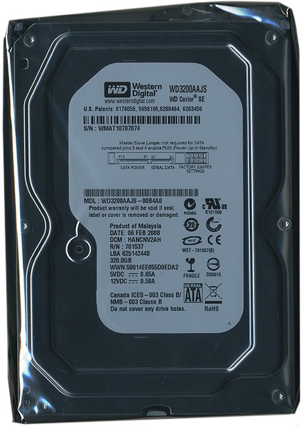 【新品】Western Digital製HDD　WD3200AAJS　320GB SATA300 7200