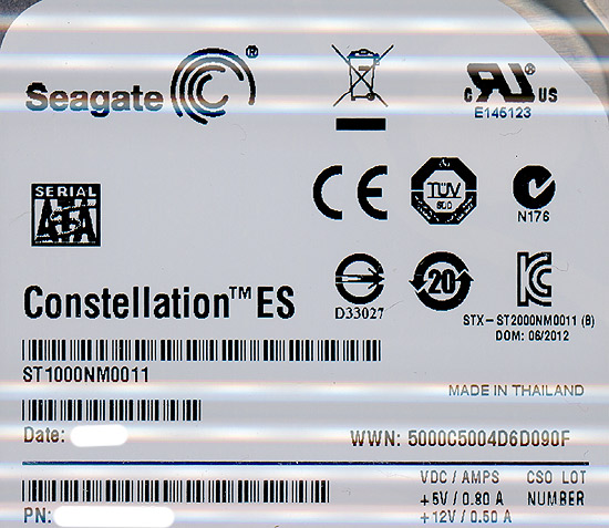 【新品】SEAGATE製HDD　ST1000NM0011　1TB SATA600 7200