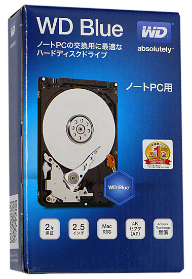 【新品】Western Digital製HDD　WD5000LPVX　500GB SATA600
