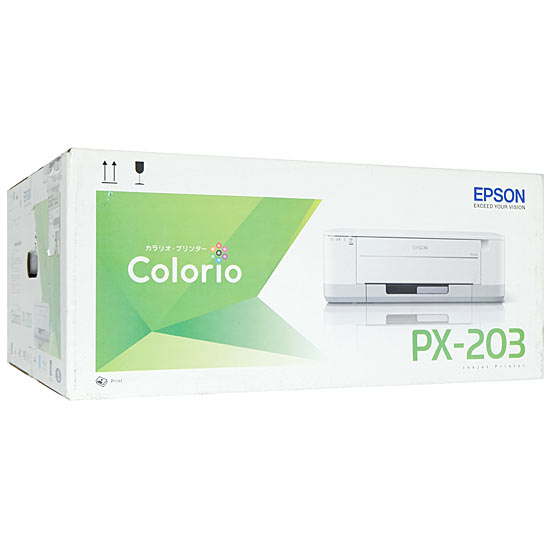 【新品】【新品(箱きず・やぶれ)】 EPSON製 インクジェットプリンター カラリオ PX-203