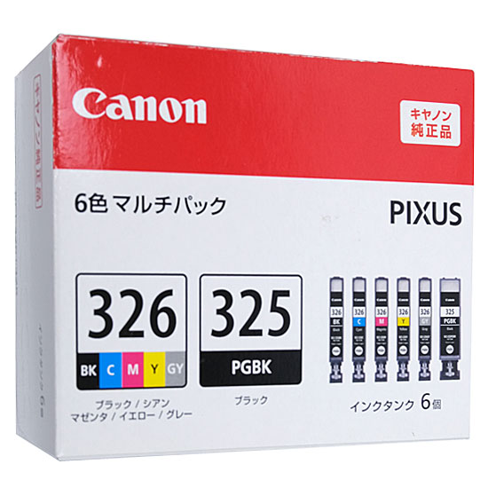 【新品】【新品訳あり(箱きず・やぶれ)】 CANON純正品　インクタンク BCI-326+325/6MP