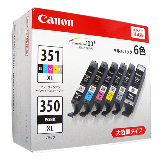 【新品】【新品訳あり(箱きず・やぶれ)】 CANON　インクタンク BCI-351XL+350XL/6MP