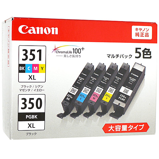 【新品】【新品訳あり(箱きず・やぶれ)】 CANON　インクタンク BCI-351XL+350XL/5MP