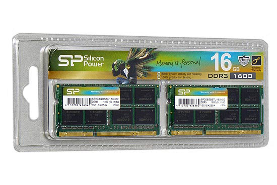 【新品】Silicon Power　SP016GBSTU160N22　SODIMM DDR3 8GBx2枚
