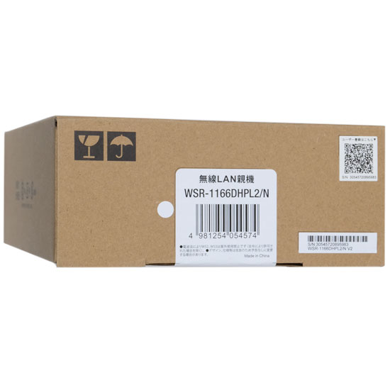 【中古】BUFFALO　無線LANルータ　AirStation WSR-1166DHPL2/N　ブラック　未使用