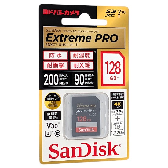 【中古】SanDisk　SDXCメモリーカード エクストリーム プロ　SDSDXXD-128G-JOJCP　128GB