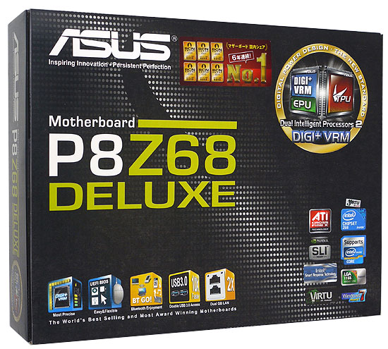 【中古】ASUS製 ATXマザーボード P8Z68 DELUXE LGA1155 元箱あり