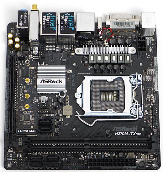 【中古】ASRock製 Mini ITXマザーボード　H270M-ITX/ac　LGA1151