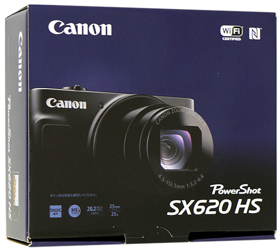 【中古】Canon製　PowerShot SX620 HS　ブラック　2020万画素 元箱あり