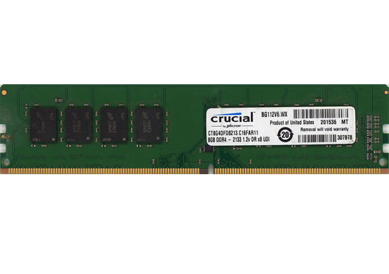 【中古】crucial　CT8G4DFD8213　DDR4 PC4-17000 8GB