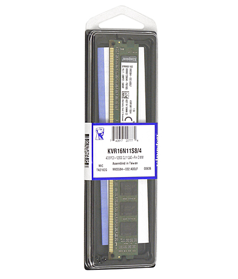 【中古】Kingston製 KVR16N11S8/4 DDR3 PC3-12800 4GB