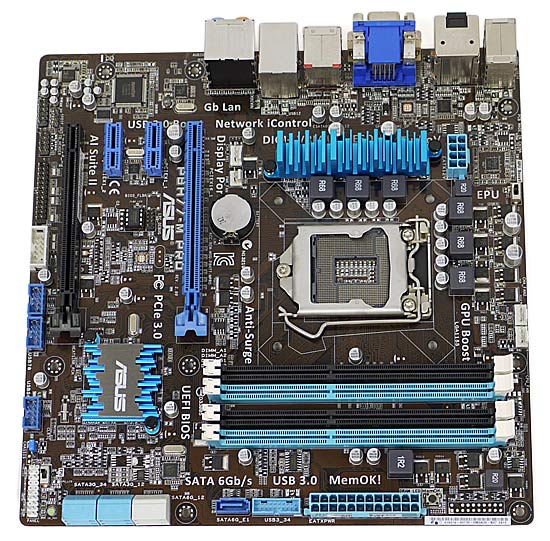 【中古】ASUS製 MicroATXマザーボード　P8H77-M PRO　LGA1155