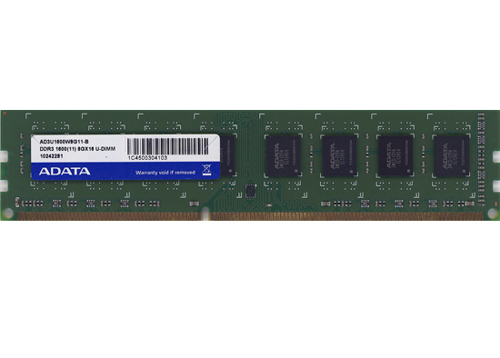 【中古】ADATA AD3U1600W8G11-B DDR3 PC3-12800 8GB