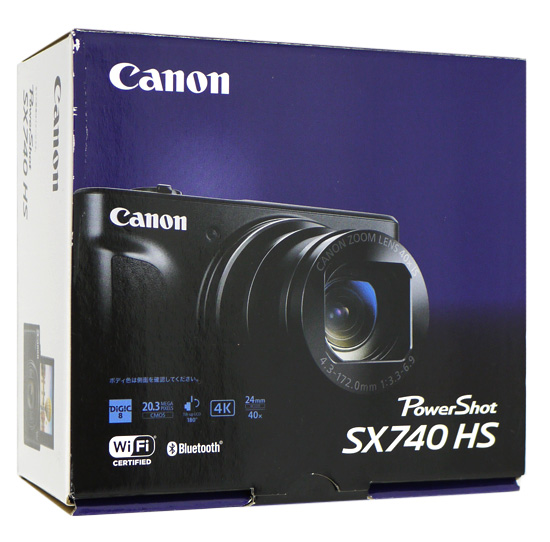 【中古】Canon製　PowerShot SX740 HS　ブラック　2030万画素 元箱あり