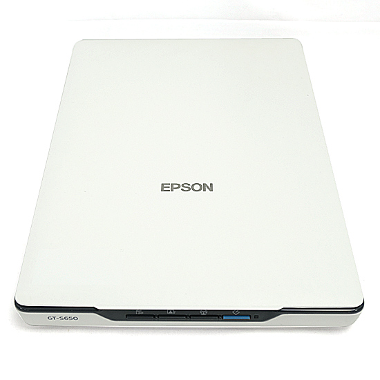【中古】EPSON製　A4フラットベッド スキャナー GT-S650　ホワイト 元箱あり