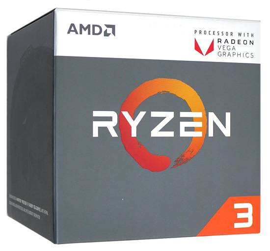 【中古】AMD　Ryzen 3 2200G YD2200C5M4MFB　3.5GHz SocketAM4 元箱あり