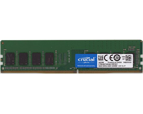 【中古】crucial CT8G4DFS824A DDR4 PC4-19200 8GB